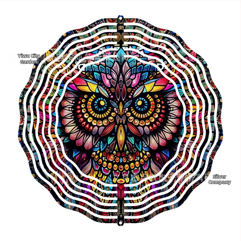 3D метално звънче за вятър с животински мотив — печатно метално украшение за двор, градина и балкон