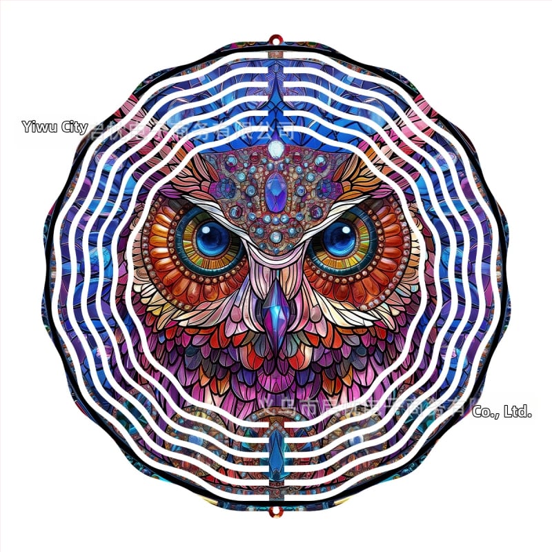 3D метално звънче за вятър с животински мотив — печатно метално украшение за двор, градина и балкон