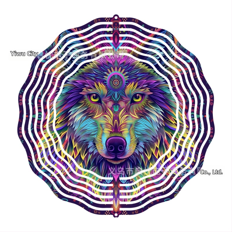 3D метално звънче за вятър с животински мотив — печатно метално украшение за двор, градина и балкон