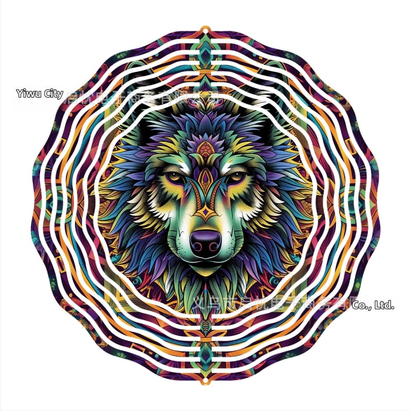 3D метално звънче за вятър с животински мотив — печатно метално украшение за двор, градина и балкон