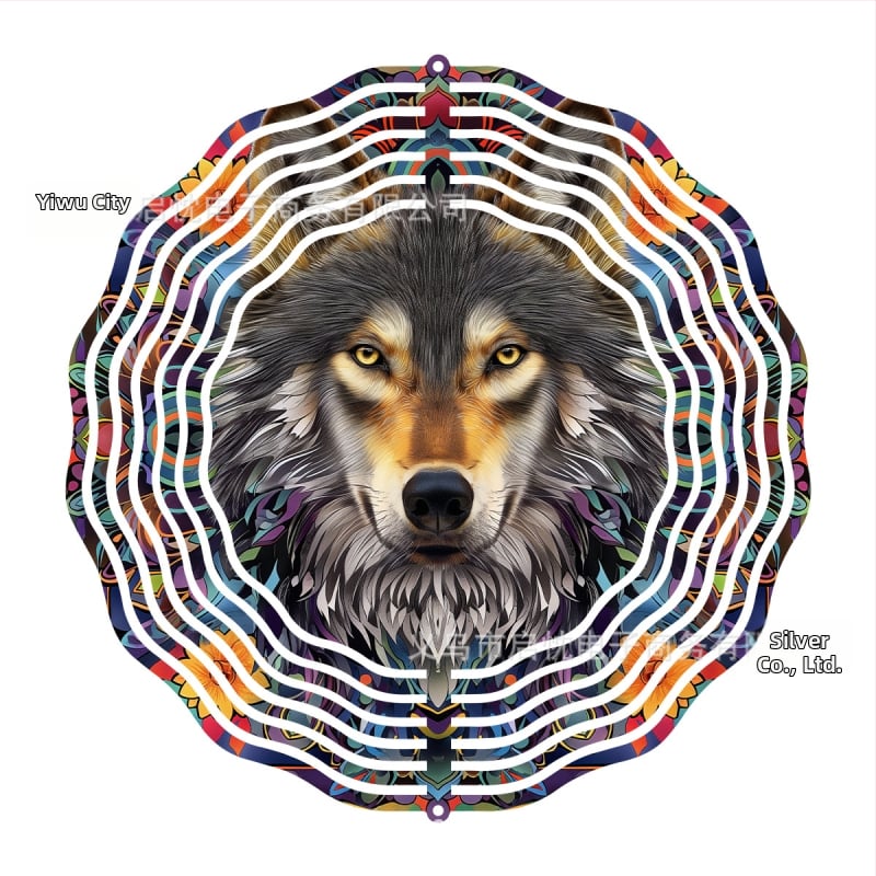 3D метално звънче за вятър с животински мотив — печатно метално украшение за двор, градина и балкон