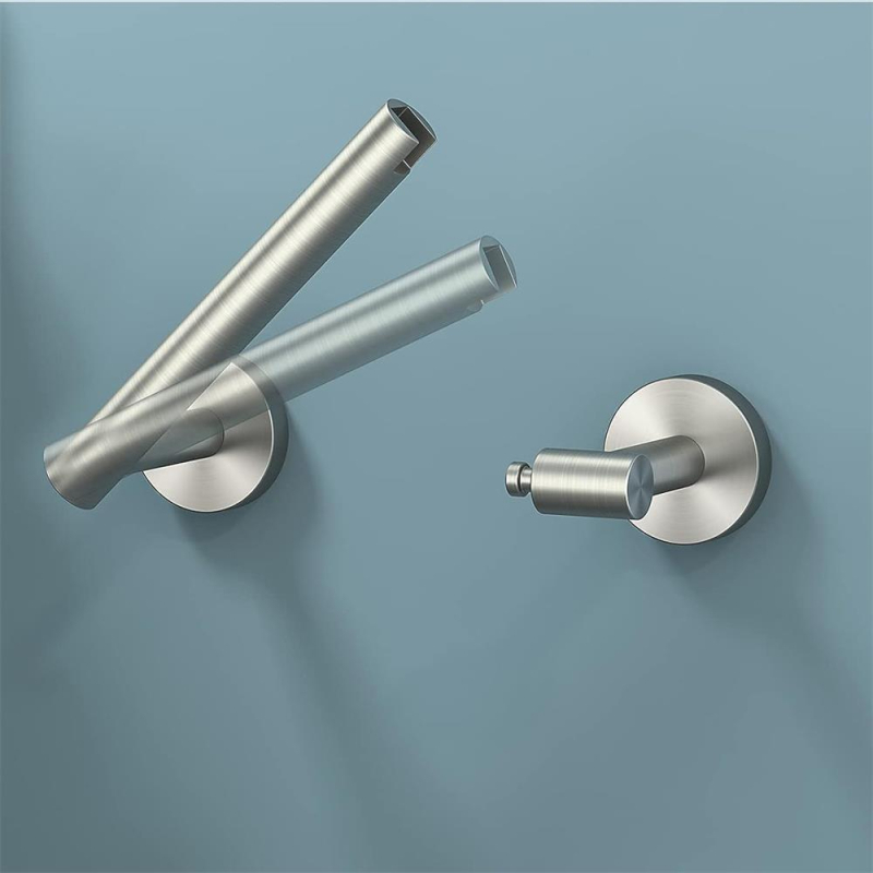 Zidni držač za toaletni papir i ručnik od nehrđajućeg čelika, kvadratnog oblika, moderni stil, nosivost 20 kg