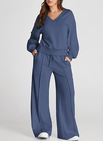 Set pentru femei, toamnă-iarna 2025, culoare solidă, top T-shirt cu mâneci lungi și pantaloni, țesătură poliester, cusături tip splice