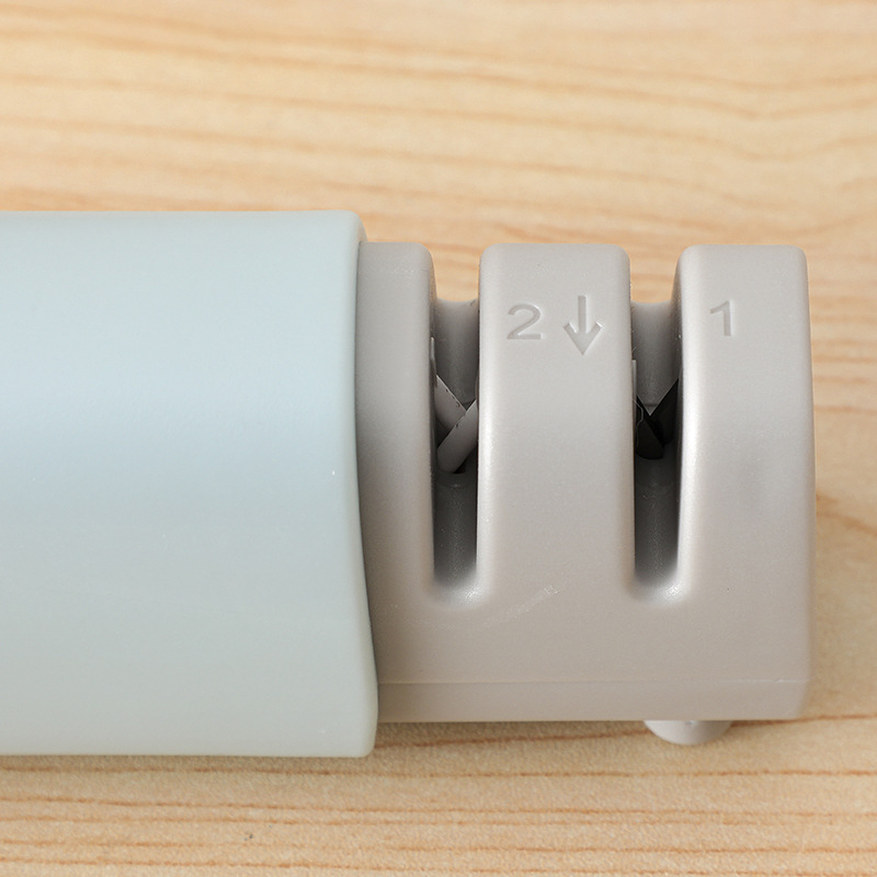 Mini ascuțitor manual pentru cuțite de bucătărie, două trepte, design telescopic