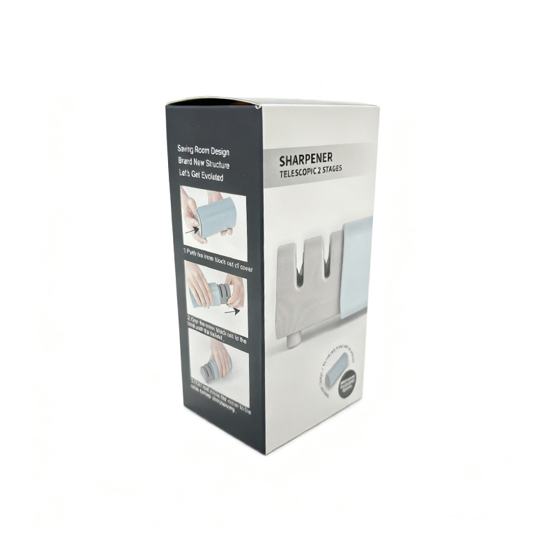 Mini ascuțitor manual pentru cuțite de bucătărie, două trepte, design telescopic