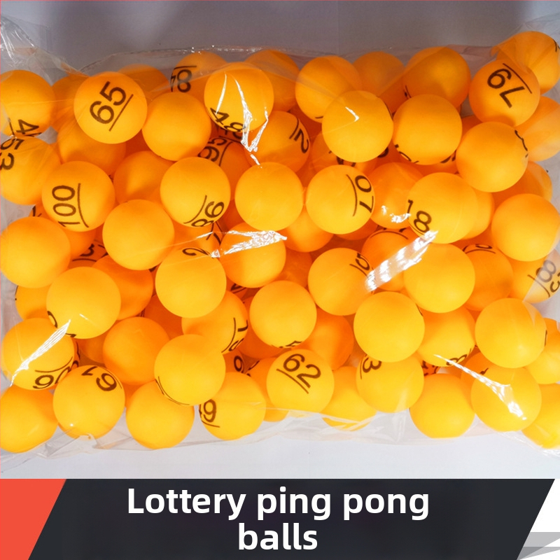 Stolnotenisová loptička s číslicami a nápismi — PP materiál; Kategória: stolný tenis; Aplikácie: Iné