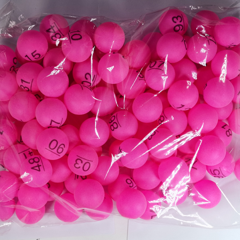 Μπάλα επιτραπέζιου τένις με αριθμούς και επιγραφές — Υλικό PP; Κατηγορία: Επιτραπέζιο τένις; Εφαρμογές: Άλλο