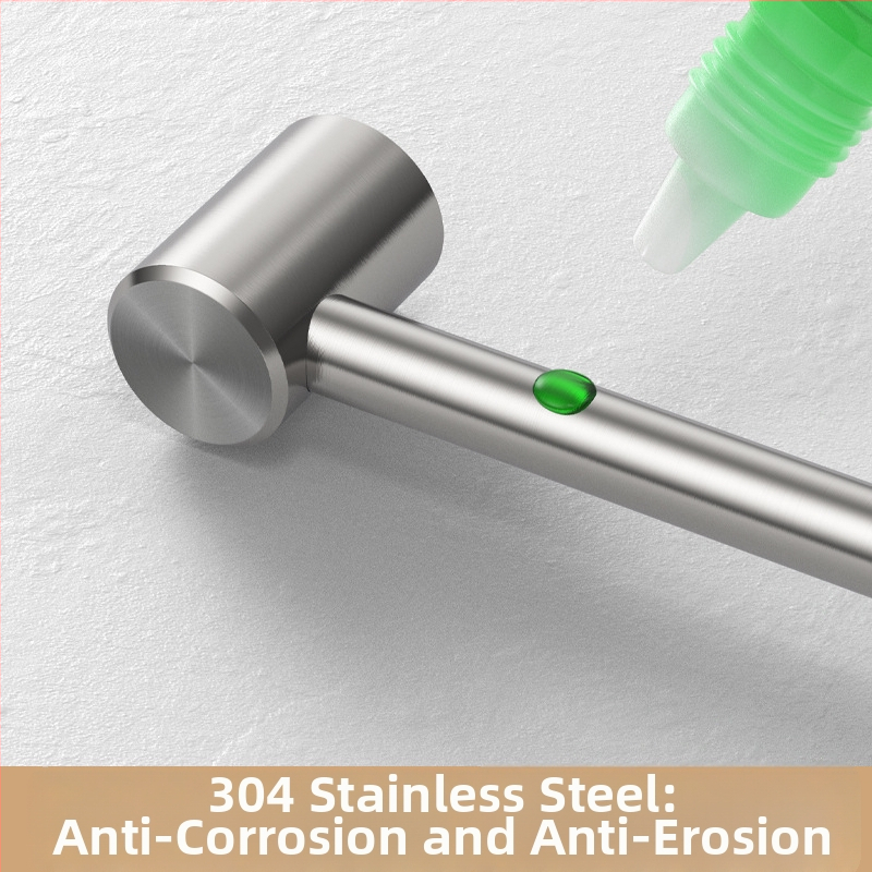 Nerezový držiak na kuchynské náradie – nástenný, brúsený povrch, s jednou tyčou