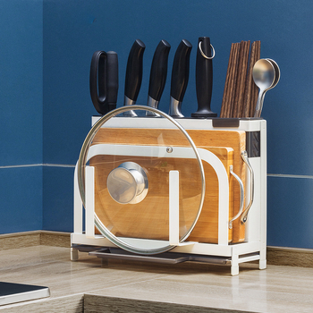 Suport cuțite din oțel inoxidabil pentru blat — organizator de bucătărie multifuncțional, stil modern minimalist, Origine Guangdong