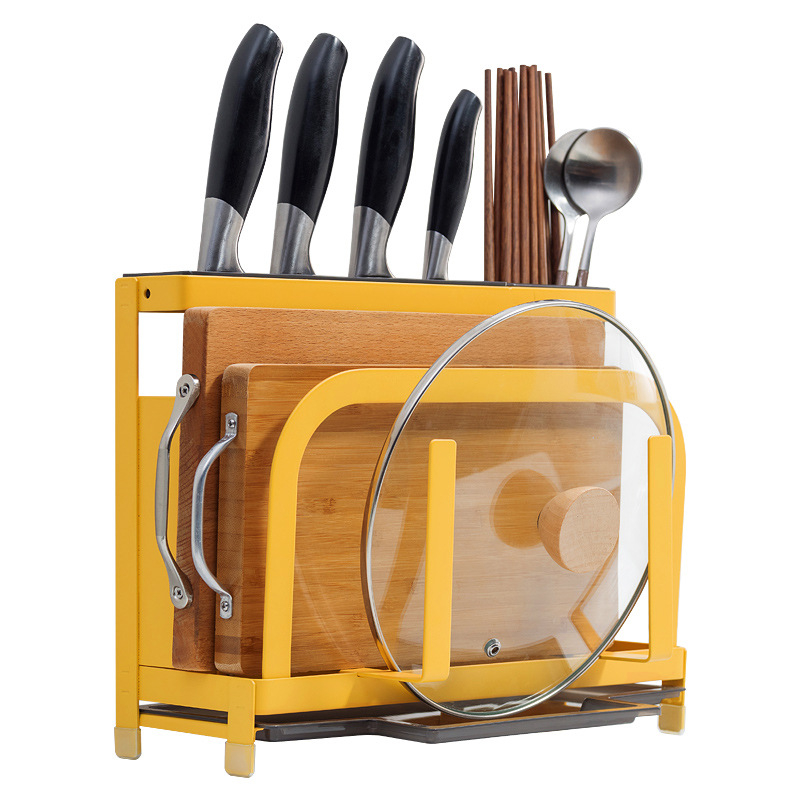 Suport cuțite din oțel inoxidabil pentru blat — organizator de bucătărie multifuncțional, stil modern minimalist, Origine Guangdong