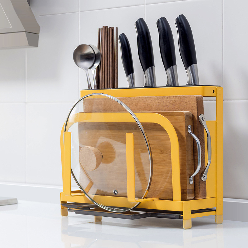 Suport cuțite din oțel inoxidabil pentru blat — organizator de bucătărie multifuncțional, stil modern minimalist, Origine Guangdong