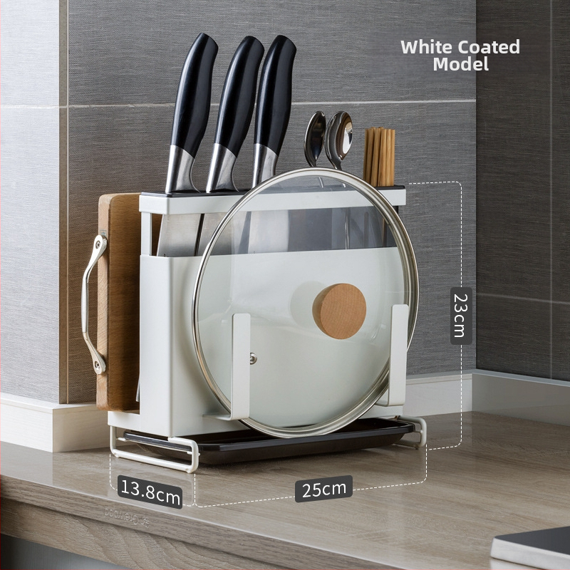 Suport cuțite din oțel inoxidabil pentru blat — organizator de bucătărie multifuncțional, stil modern minimalist, Origine Guangdong