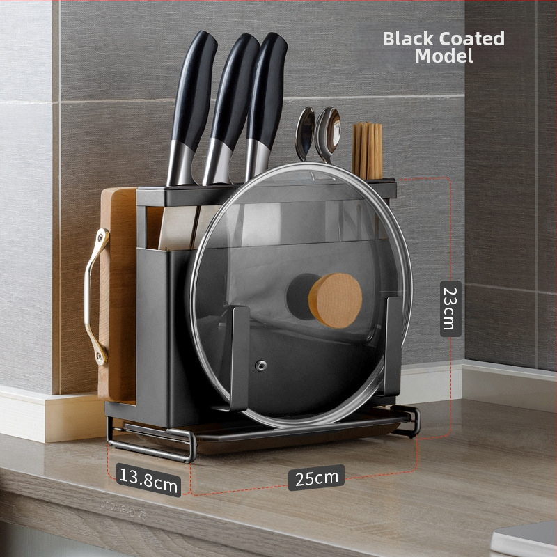 Suport cuțite din oțel inoxidabil pentru blat — organizator de bucătărie multifuncțional, stil modern minimalist, Origine Guangdong