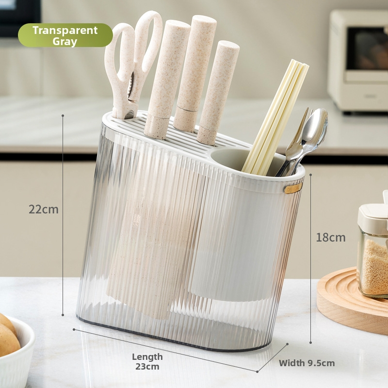 Suport cuțite din oțel inoxidabil pentru blat — organizator de bucătărie multifuncțional, stil modern minimalist, Origine Guangdong