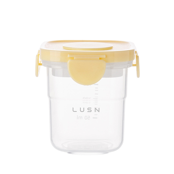 Cutie pentru păstrarea hranei pentru bebeluți – pătrată din plastic, compatibilă cu cuptorul cu microunde, menține prospețimea, capacitate sub 300 ml