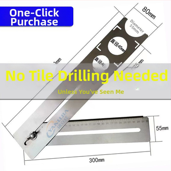 Univerzálny otvárač otvorov v dlaždiciach a lokalizačná pravítko pre murárske práce