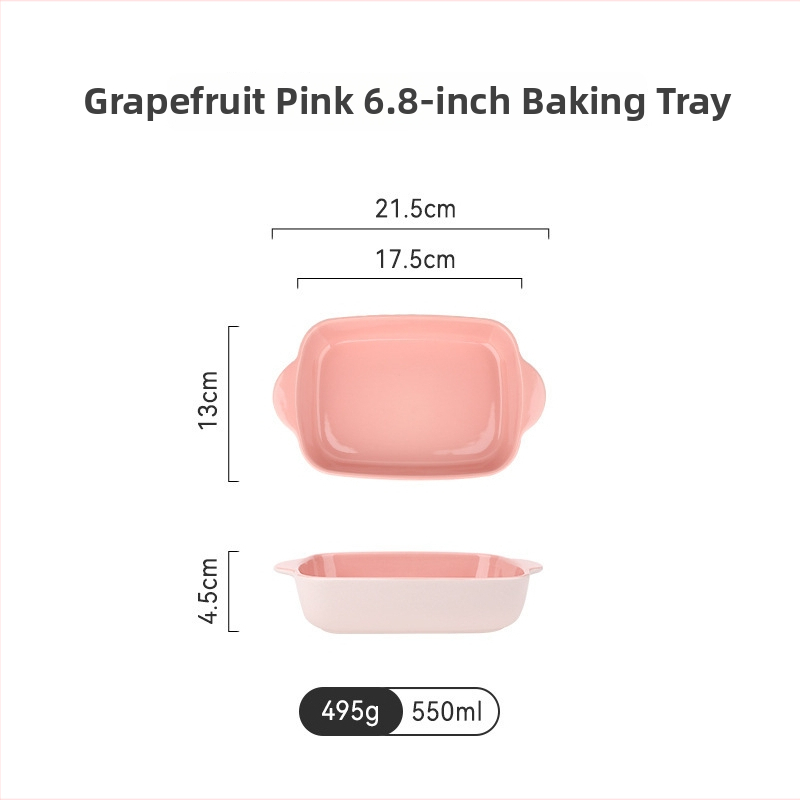 Tavă de copt din porțelan, dreptunghiulară, compatibilă cu microunde, stil japonez