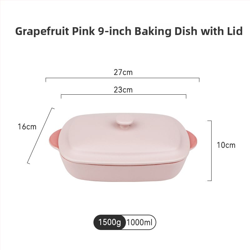 Tavă de copt din porțelan, dreptunghiulară, compatibilă cu microunde, stil japonez