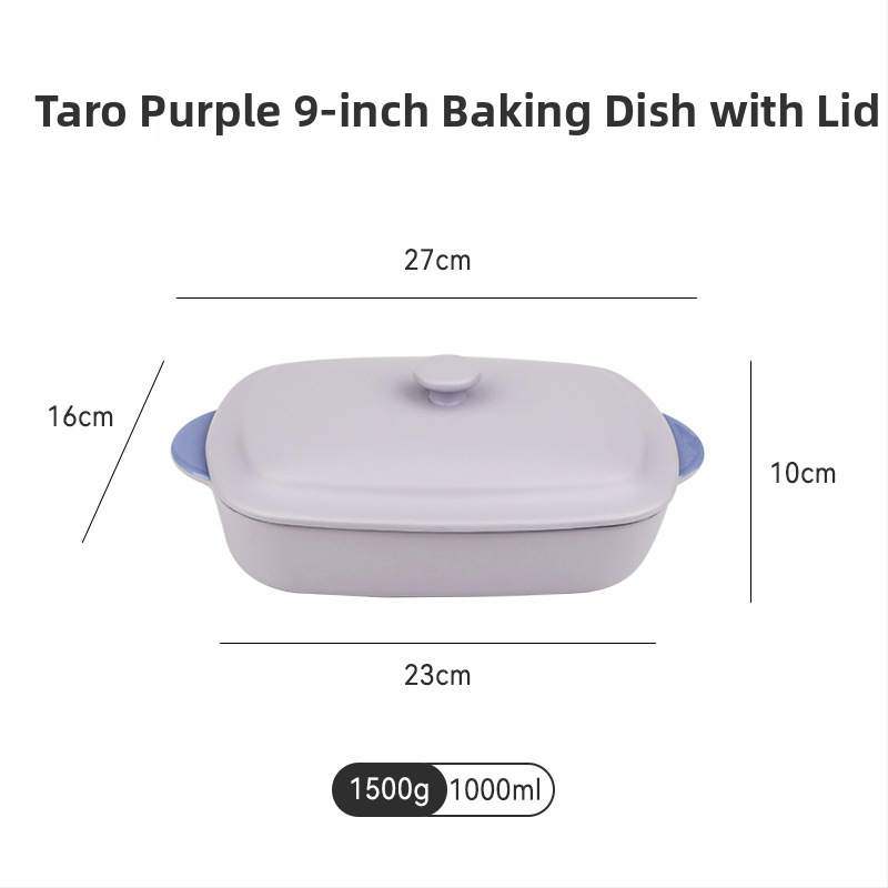 Tavă de copt din porțelan, dreptunghiulară, compatibilă cu microunde, stil japonez