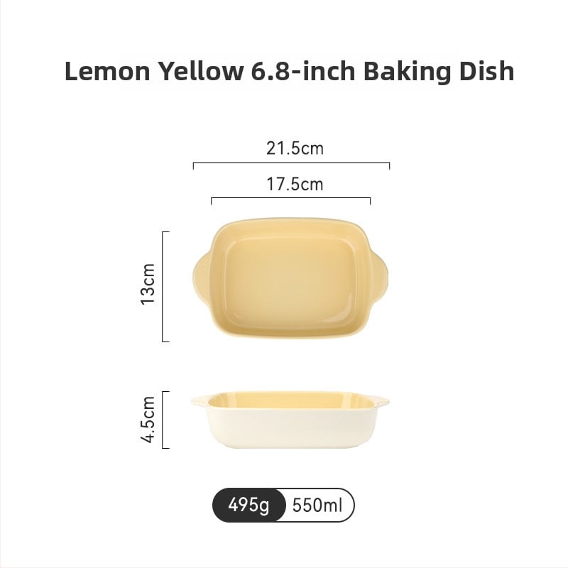 Tavă de copt din porțelan, dreptunghiulară, compatibilă cu microunde, stil japonez