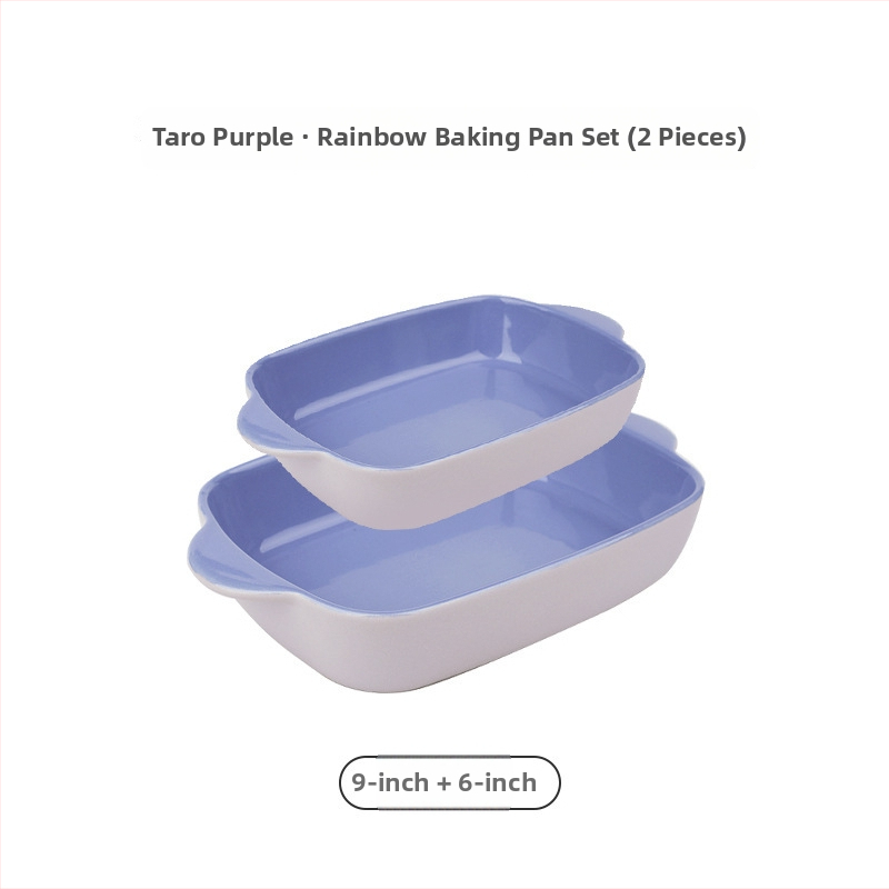 Tavă de copt din porțelan, dreptunghiulară, compatibilă cu microunde, stil japonez