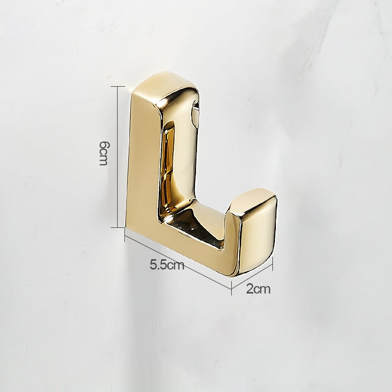 Закачалка за кърпи за баня, медно-цинкова сплав, електроплакиране, стил светъл лукс, Ming fang, тегло 159