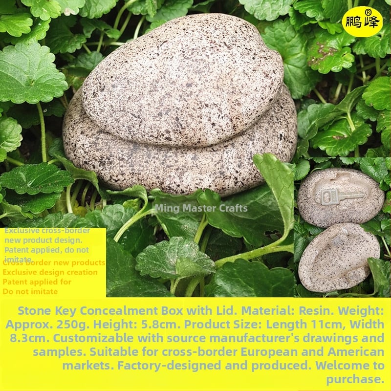 Смолена външна градинска декорация с кутия за ключове, модерен минималистичен стил, подходящ подарък за рожден ден и домакинство