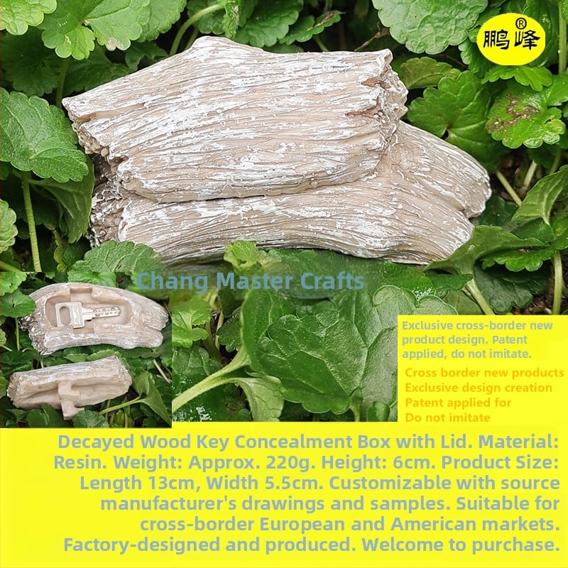 Смолена външна градинска декорация с кутия за ключове, модерен минималистичен стил, подходящ подарък за рожден ден и домакинство