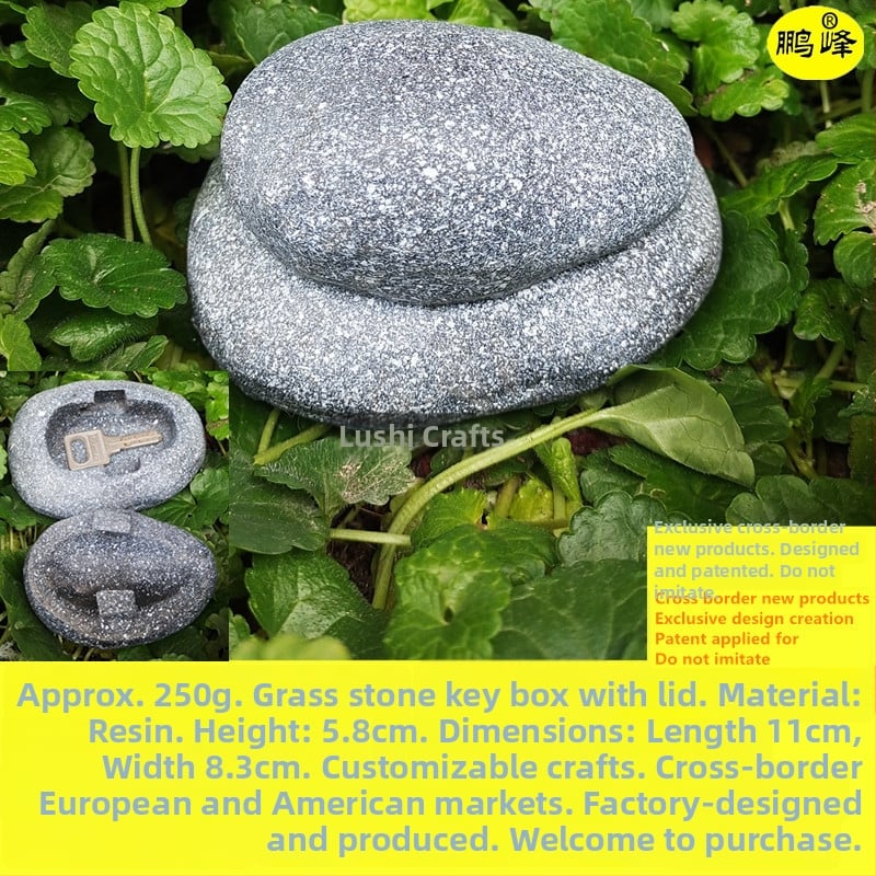 Смолена външна градинска декорация с кутия за ключове, модерен минималистичен стил, подходящ подарък за рожден ден и домакинство