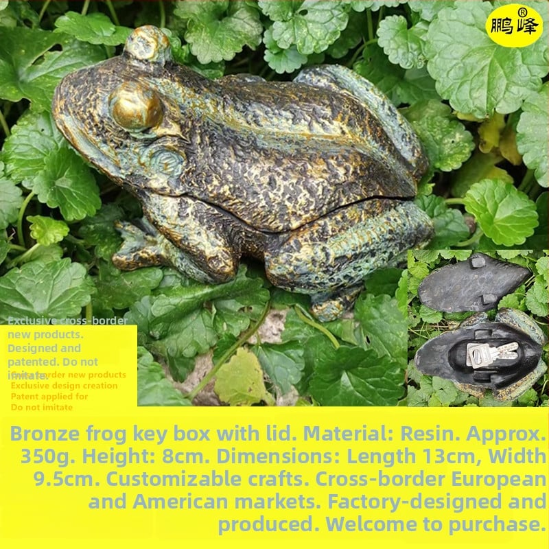 Смолена външна градинска декорация с кутия за ключове, модерен минималистичен стил, подходящ подарък за рожден ден и домакинство