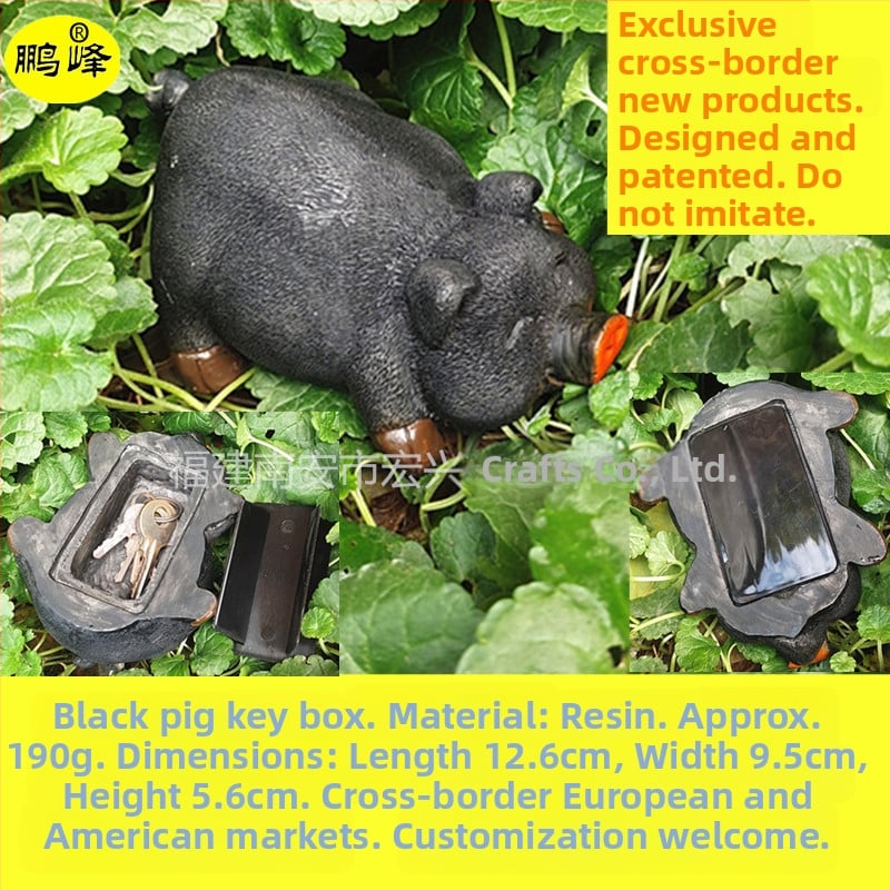 Смолена външна градинска декорация с кутия за ключове, модерен минималистичен стил, подходящ подарък за рожден ден и домакинство