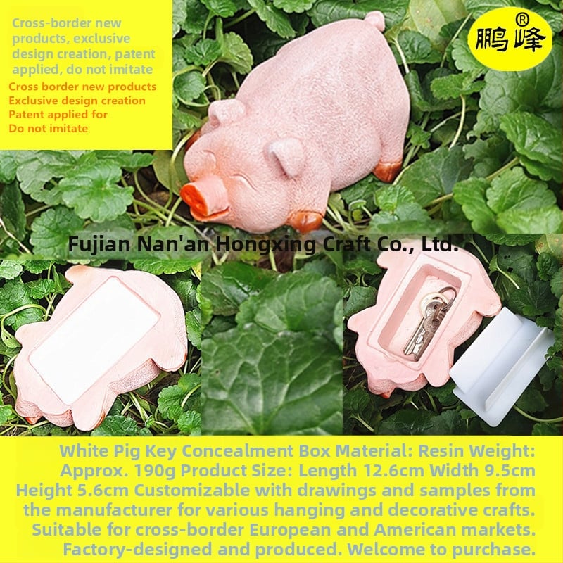 Смолена външна градинска декорация с кутия за ключове, модерен минималистичен стил, подходящ подарък за рожден ден и домакинство