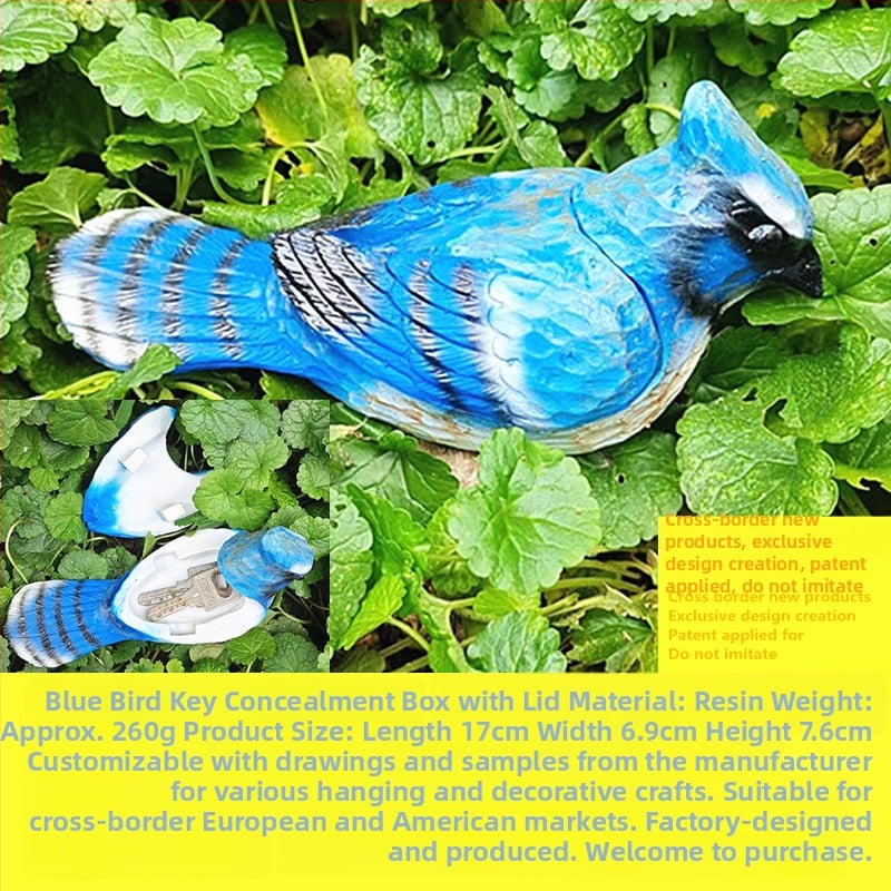 Смолена външна градинска декорация с кутия за ключове, модерен минималистичен стил, подходящ подарък за рожден ден и домакинство