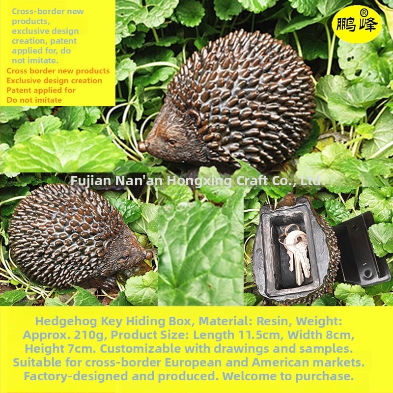 Смолена външна градинска декорация с кутия за ключове, модерен минималистичен стил, подходящ подарък за рожден ден и домакинство