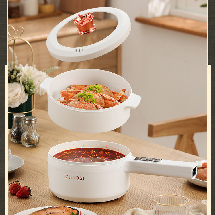 Intelligens elektromos főzőedény, többfunkciós: tészta, rizs párolás, zabkása, sütés és hot pot – minden egyben; kerámia belső edény; levehető és mosható; vezérlés gombbal; kapacitás 2 L alatt; 2–3 személyre (2 L alatt; 2–3 személyre; kerámia belső edény; 