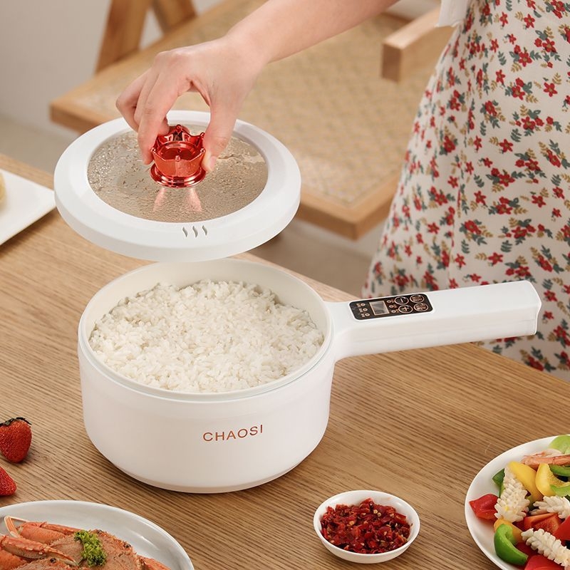 Intelligens elektromos főzőedény, többfunkciós: tészta, rizs párolás, zabkása, sütés és hot pot – minden egyben; kerámia belső edény; levehető és mosható; vezérlés gombbal; kapacitás 2 L alatt; 2–3 személyre (2 L alatt; 2–3 személyre; kerámia belső edény; 