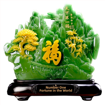 Декоративна фигура от смола Fu символ за холния шкаф за вино, китайски стил; Материал: синтетична смола; Подходяща за бизнес и домакински подаръци