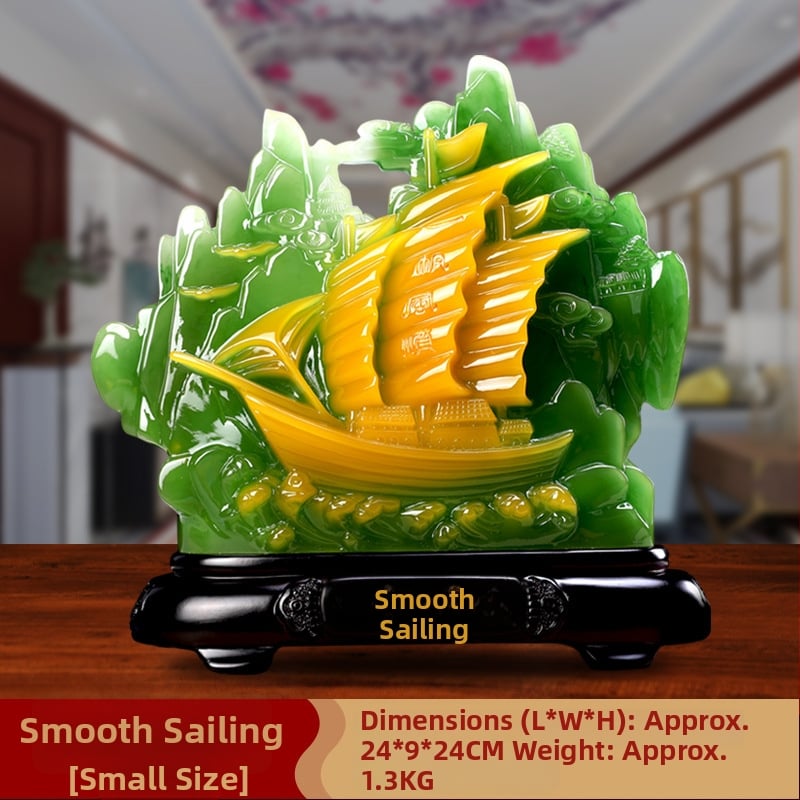 Декоративна фигура от смола Fu символ за холния шкаф за вино, китайски стил; Материал: синтетична смола; Подходяща за бизнес и домакински подаръци