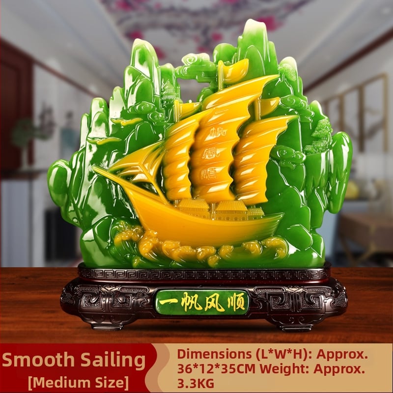 Декоративна фигура от смола Fu символ за холния шкаф за вино, китайски стил; Материал: синтетична смола; Подходяща за бизнес и домакински подаръци