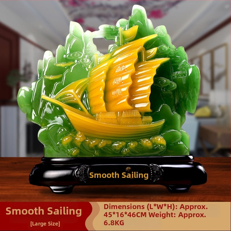 Декоративна фигура от смола Fu символ за холния шкаф за вино, китайски стил; Материал: синтетична смола; Подходяща за бизнес и домакински подаръци