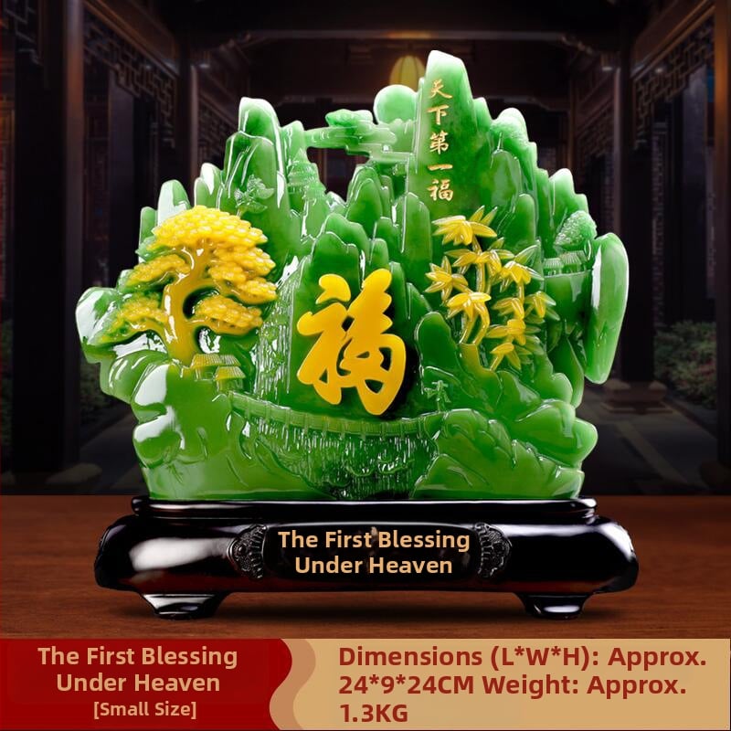 Декоративна фигура от смола Fu символ за холния шкаф за вино, китайски стил; Материал: синтетична смола; Подходяща за бизнес и домакински подаръци