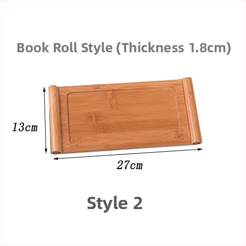 Tavă de bambus cu logo gravat, tavă dreptunghiulară pentru ceai, pâine, fructe și grătar, suprafață pictată manual, stil modern minimalist