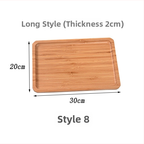 Tavă de bambus cu logo gravat, tavă dreptunghiulară pentru ceai, pâine, fructe și grătar, suprafață pictată manual, stil modern minimalist