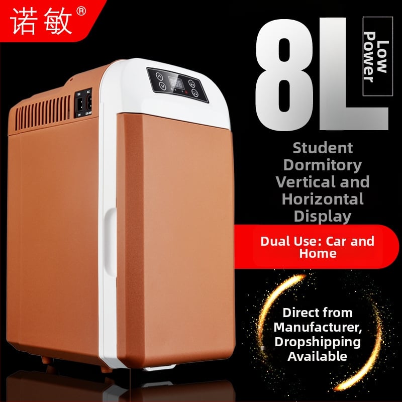 Normin frigider auto cu semiconductor, pentru utilizare în mașină și acasă, carcasă ABS, alimentare 12/220V, răcire la 26°C sub temperatura ambientală, încălzire până la 65°C.