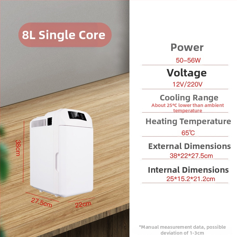 Normin frigider auto cu semiconductor, pentru utilizare în mașină și acasă, carcasă ABS, alimentare 12/220V, răcire la 26°C sub temperatura ambientală, încălzire până la 65°C.