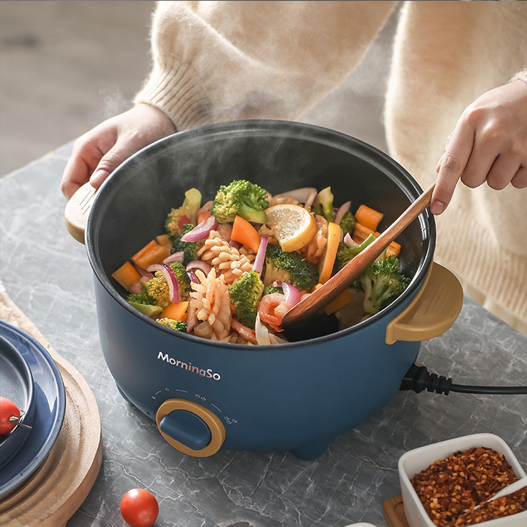 Električno kuhalo – Višenamjensko, s grillom i shabu-shabu kombinacijom, zapremina 2,1–4 L, unutarnja posuda od nehrđajućeg čelika, upravljanje gumbom, model YH-28CM, namijenjeno za dom, dom studentima i ured