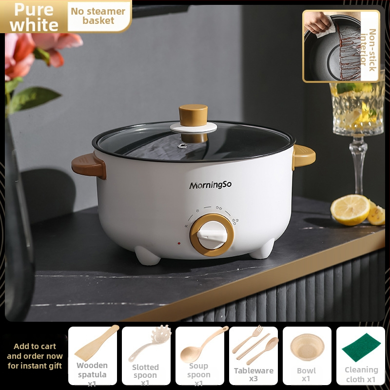 Elektrická varná misa – viacúčelová, s grilom a šabu-shabu kombom, objem 2,1–4 l, vnútorná nádoba z nehrdzavejúcej ocele, ovládanie gombou, model YH-28CM, pre domov, internát a kanceláriu
