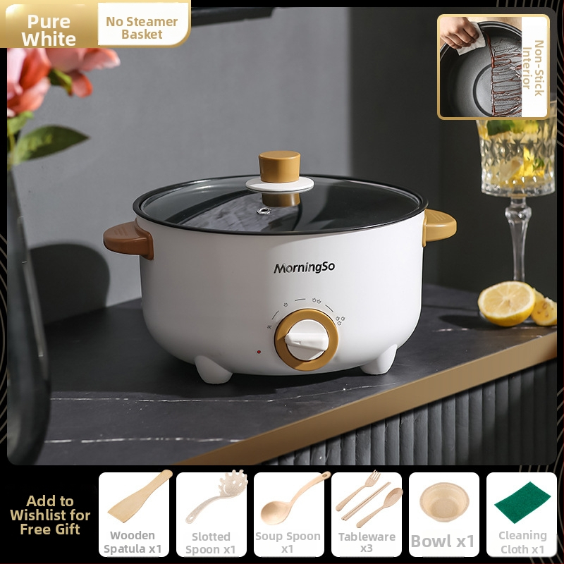Elektrická varná misa – viacúčelová, s grilom a šabu-shabu kombom, objem 2,1–4 l, vnútorná nádoba z nehrdzavejúcej ocele, ovládanie gombou, model YH-28CM, pre domov, internát a kanceláriu