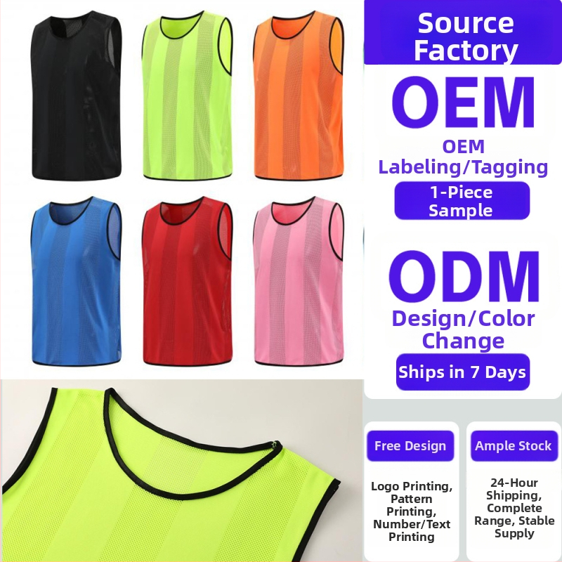 Prispôsobiteľné tímové dresy pre futbal a tréningové vesty, polyester, unisex, jednoduchý vzor, vhodné pre všetky ročné obdobia, značka Wika