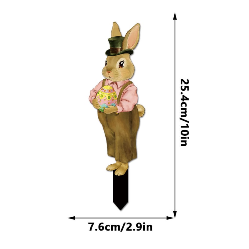Градински Великденски заек за заравяне в земята — PVC, карикатурен стил, печат; Yiwo; DC